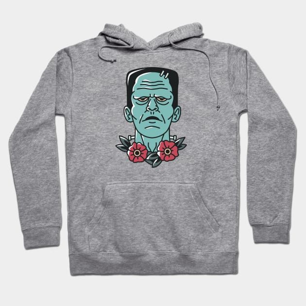 Vintage Frankenstein's Monster Emblem Hoodie by SLAG_Creative